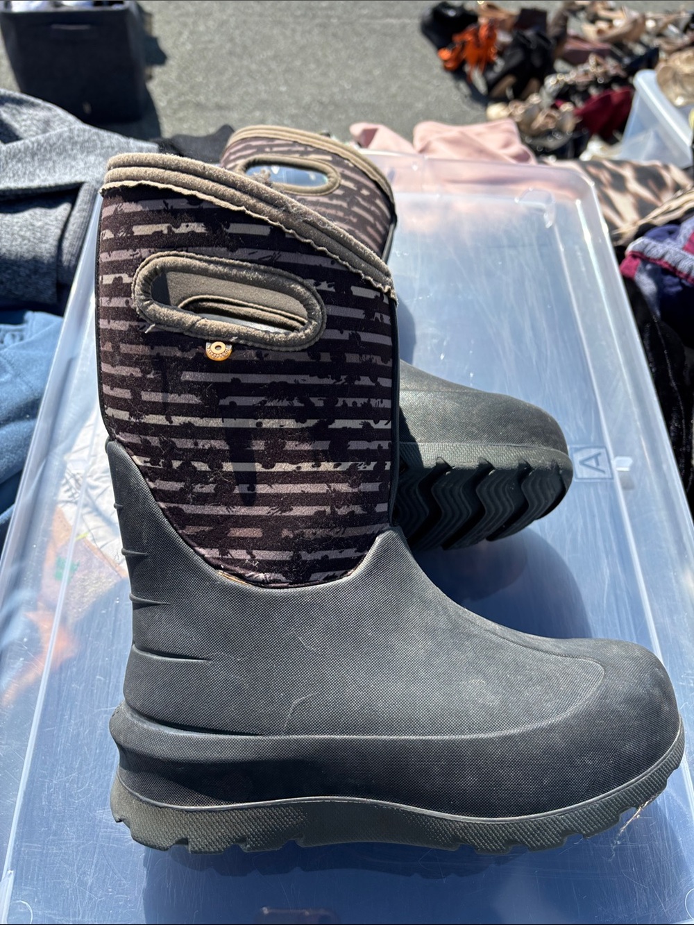 Bogs Kids Black Neoprene Winter Boots